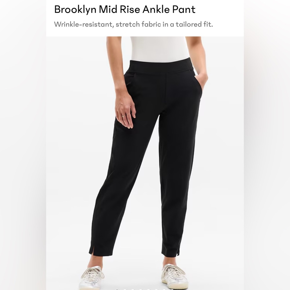 NWT Athleta Brooklyn Mid Rise Ankle Pant Wrinkle Resistant Stretch Fabric
